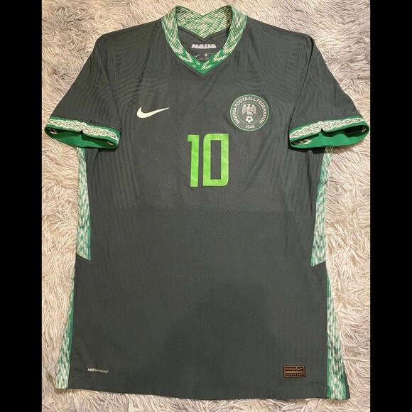 NIGERIA NATIONAL TEAM MATCH WORN/ISSUE JERSEY JOE ARIBO #10 Vs Ukraine - Picture 1 of 9